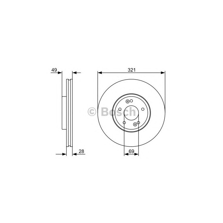 BOSCH DISQUES DE FREINS BOSCH 0 986 479 536