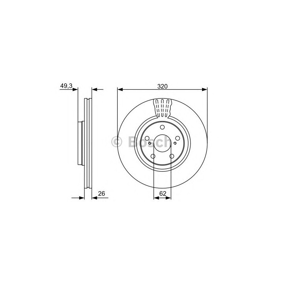 BOSCH DISQUES DE FREINS BOSCH 0 986 479 562