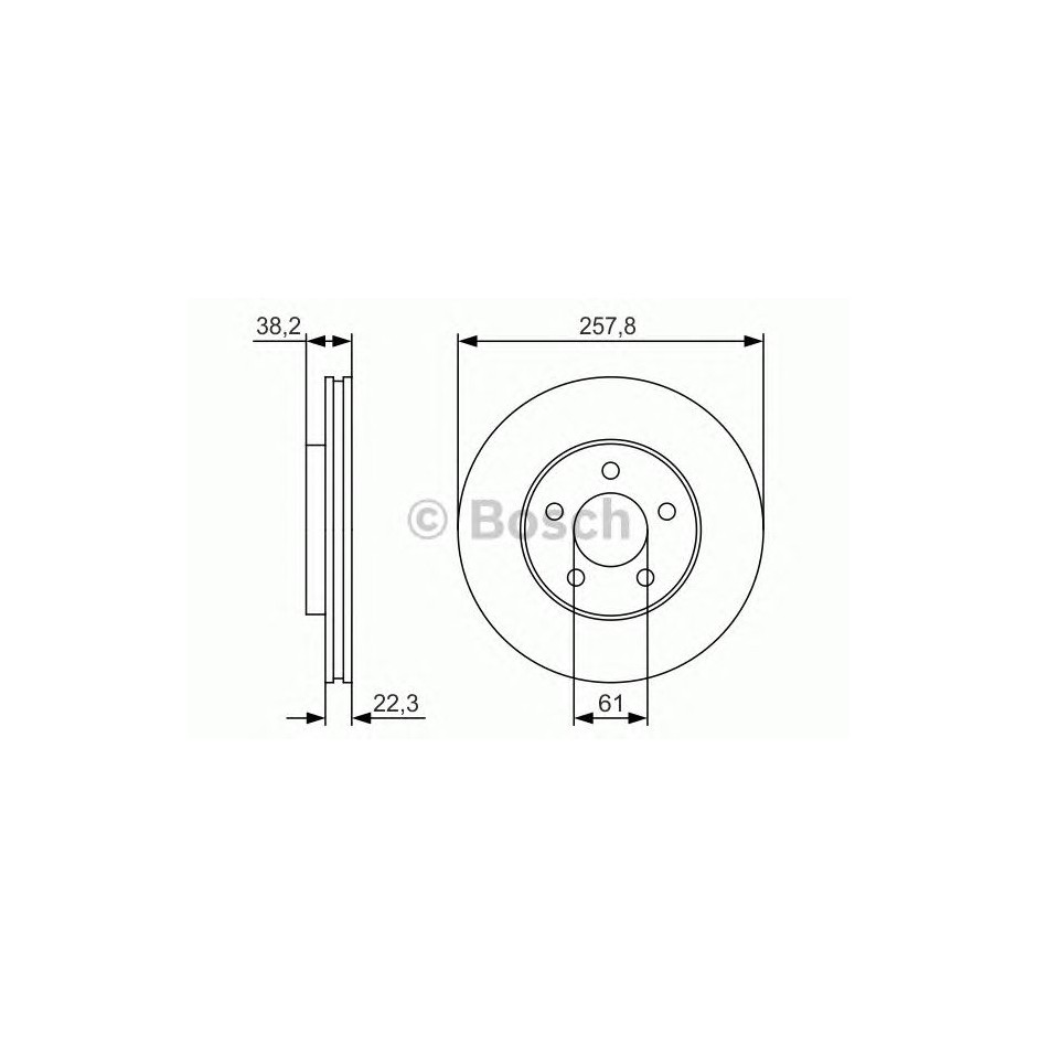 BOSCH DISQUES FREINS BOSCH 0 986 479 R56