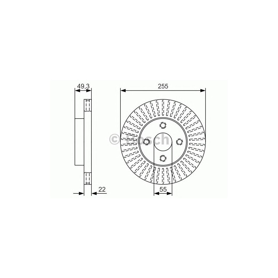 BOSCH DISQUES FREINS BOSCH 0 986 479 T11