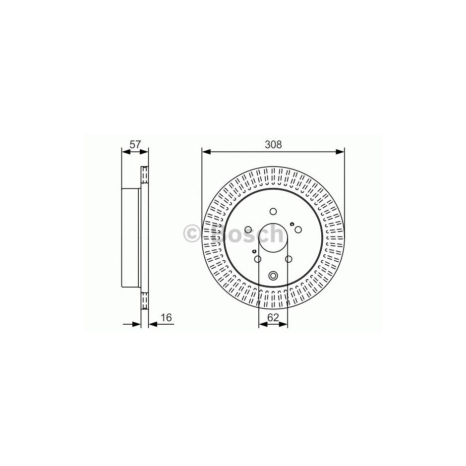 BOSCH DISQUES FREINS BOSCH 0 986 479 T16
