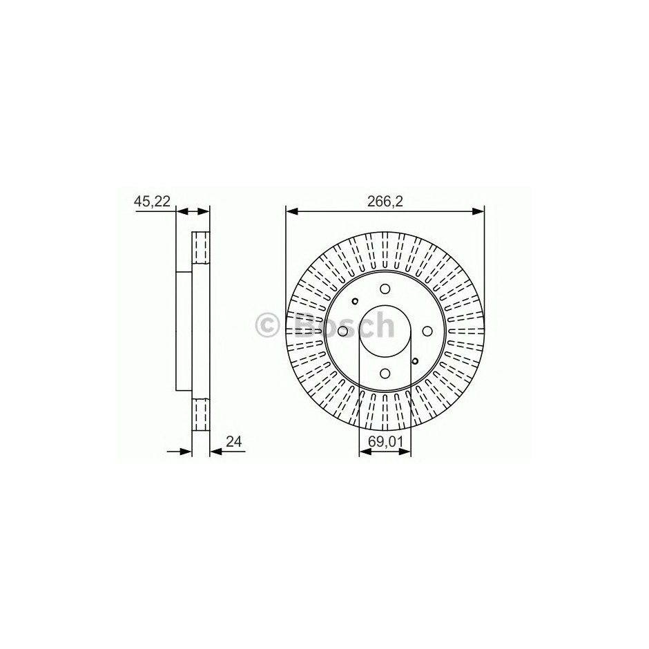 BOSCH DISQUES FREINS BOSCH 0 986 479 T75