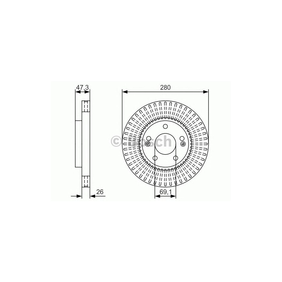 BOSCH DISQUES FREINS BOSCH 0 986 479 U10